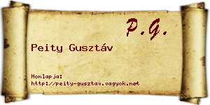 Peity Gusztáv névjegykártya