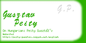 gusztav peity business card